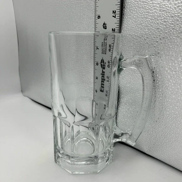 LIBBEY 33.7 Oz Clear Heavy Glass 8" Tall Beer Mug/Stein - Picture 8 of 8
